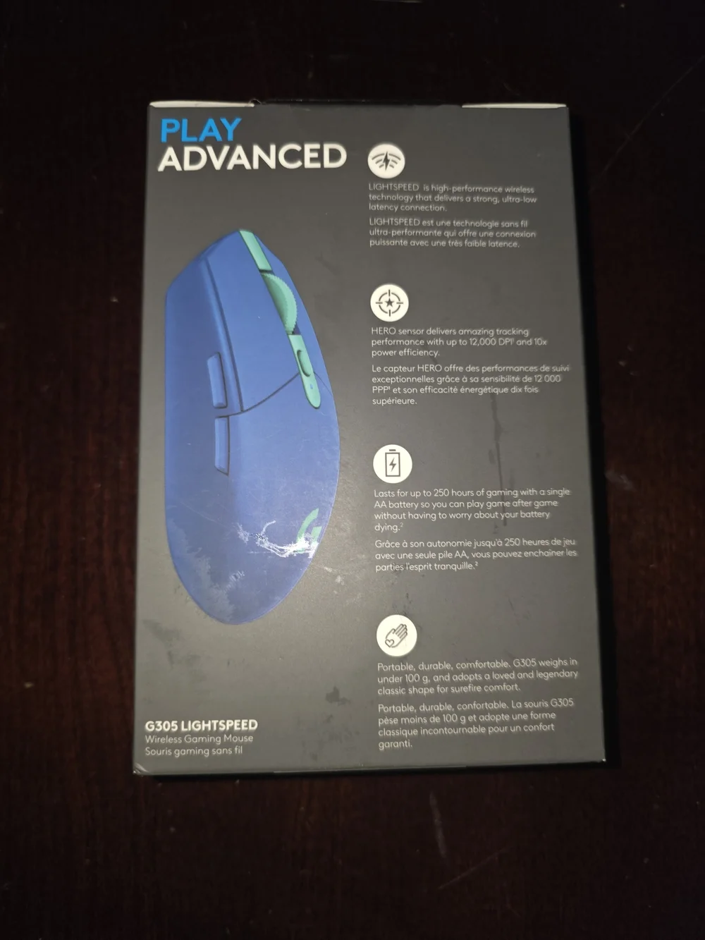 Logitech G305 LIGHTSPEED Wireless Gaming Mouse - Blue with Green Accents